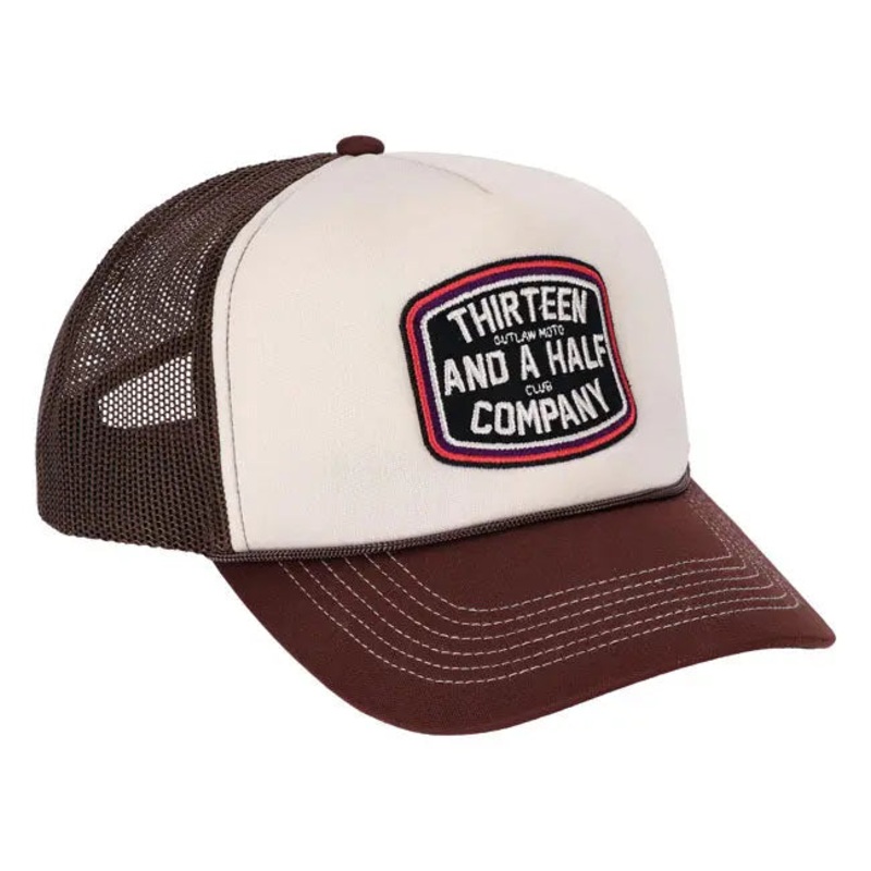 13 And A Half Magazine Outlaw Club Trucker Cap Brown