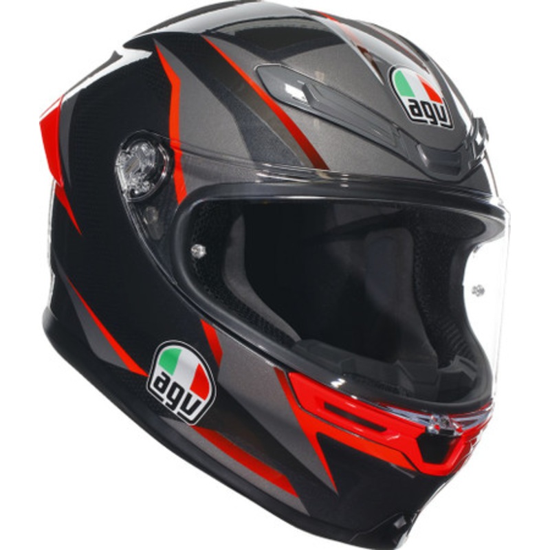 AGV K6 S Slashcut Helmet – Black/Gray/Red
