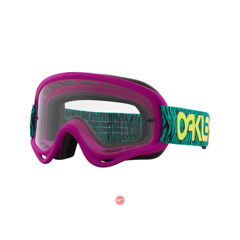 Oakley O-Frame MX Goggles Celeste Bengal with Clear Lens
