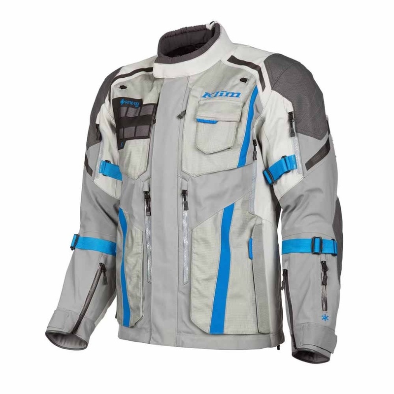 Klim Badlands Pro Jacket – Cool Gray/Electric Blue Lemonade