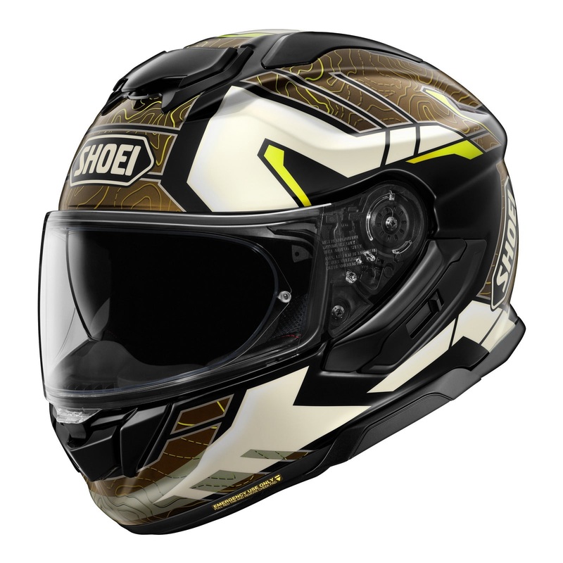 Shoei GT-Air 3 Hike TC11 – White / Brown / Hi-Vis Yellow Size 2XL 64cm