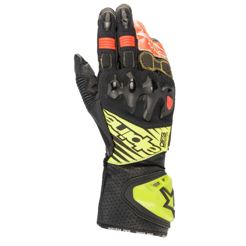 GP Tech V2 Gloves|S|M|L|XL|2XL|3XL|Black/Yellow Fluo/White/Red Fluo