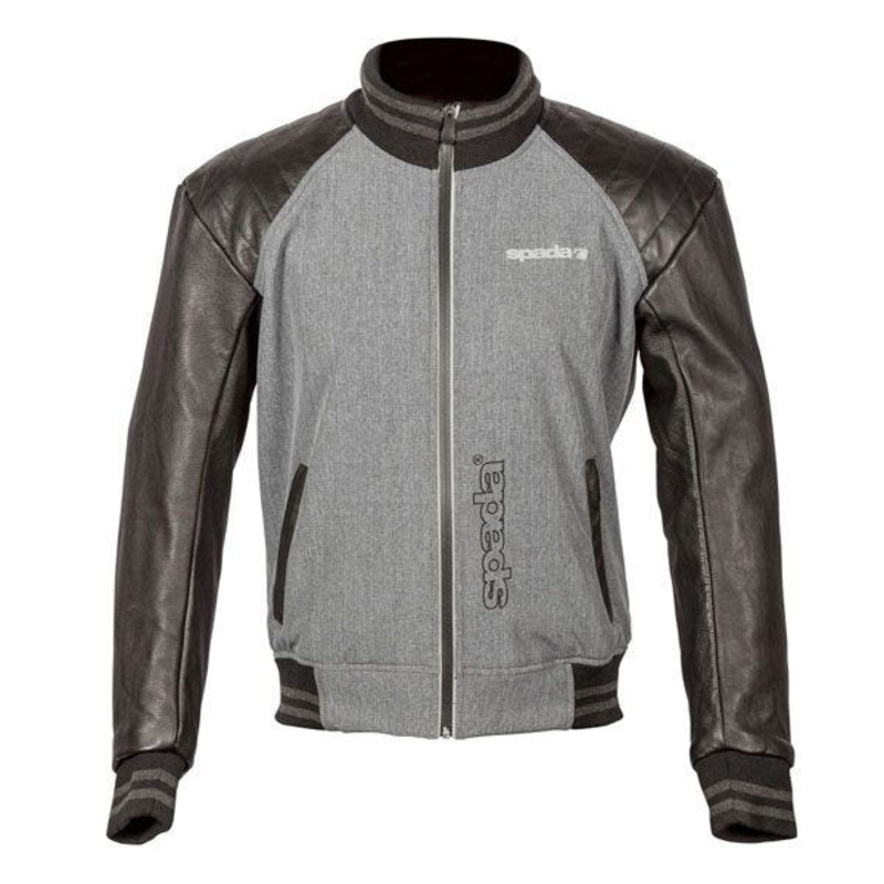 Spada Campus Yale Textile/Leather Mens Jacket – Grey/Black