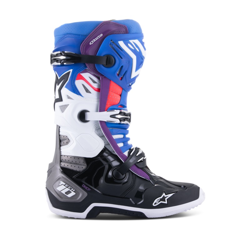 Tech 10 Supervented Boots|7|8|9|10|11|12|13|14|Black/Enamel Blue/Purple/White