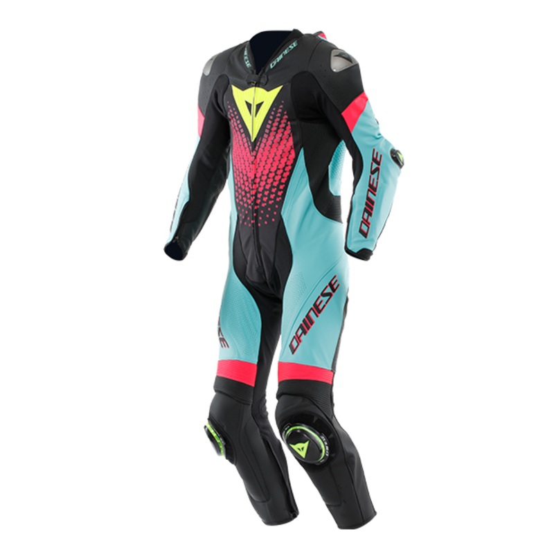 Dainese Laguna Seca 6 Perforated 1Pce Suit – Black/White/Fuchsia