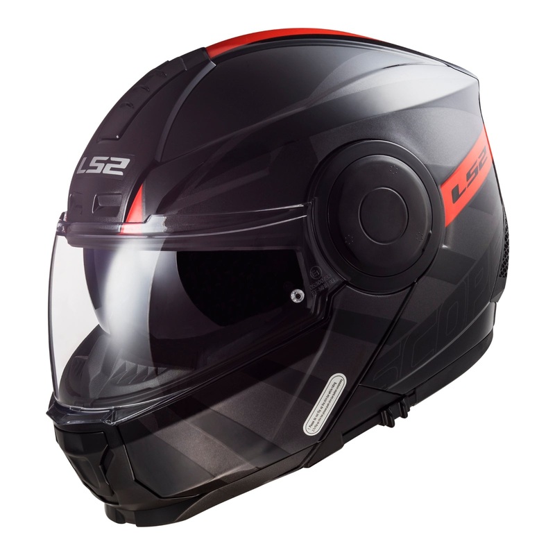 LS2 FF902 Scope Hamr – Black / Titanium / Red Road Helmet Size Small 56cm