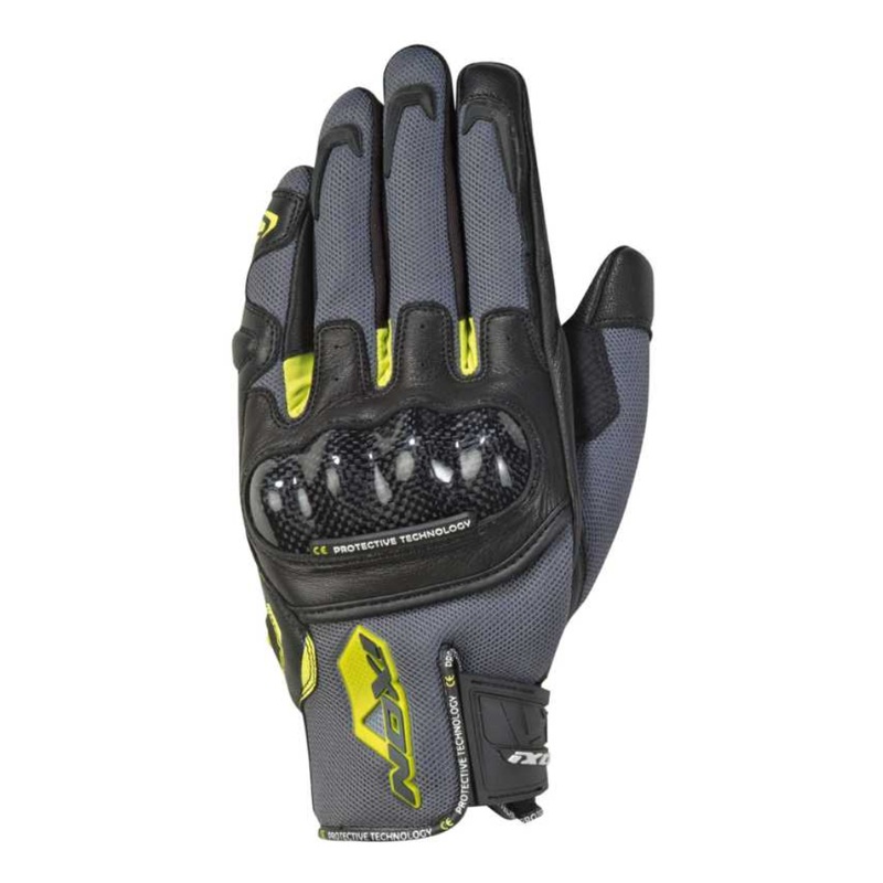 Ixon RS Rise Air Gloves – Grey/Black/Bright Yellow | Infinity Motorcycles