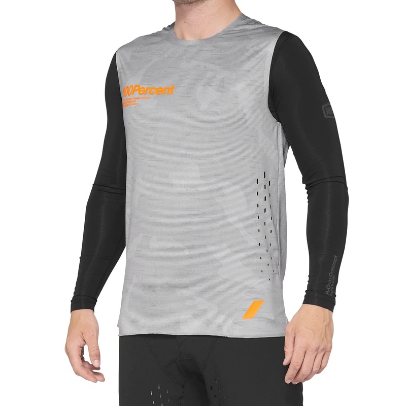 100% R-Core Concept Sleeveless Jersey Camo Grey