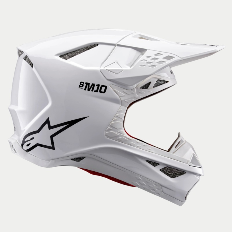 Supertech M10 Solid Helmet|XS|S|M|L|XL|2XL|White Glossy