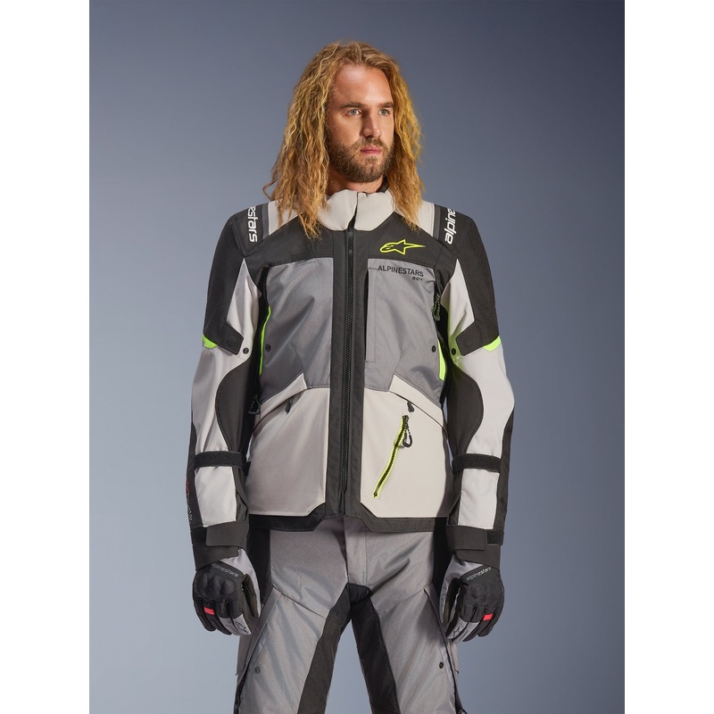 Andes V4 Drystar Jacket|S|M|L|XL|2XL|3XL|4XL|5XL|6XL|Dark Gray/Ice Gray/Black/Yellow Fluo
