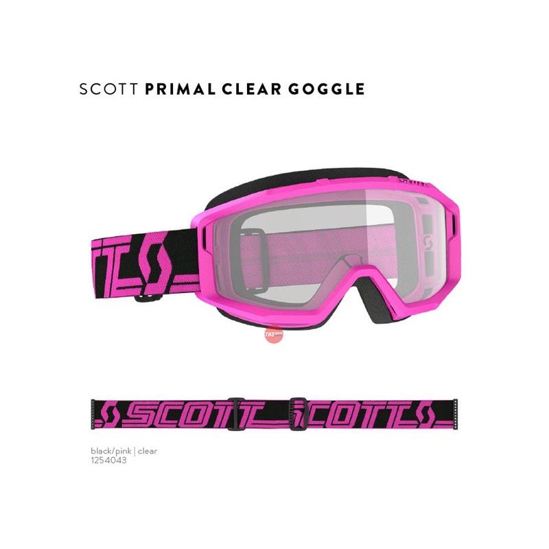 Scott Primal Goggle Clear Black/Pink Lens