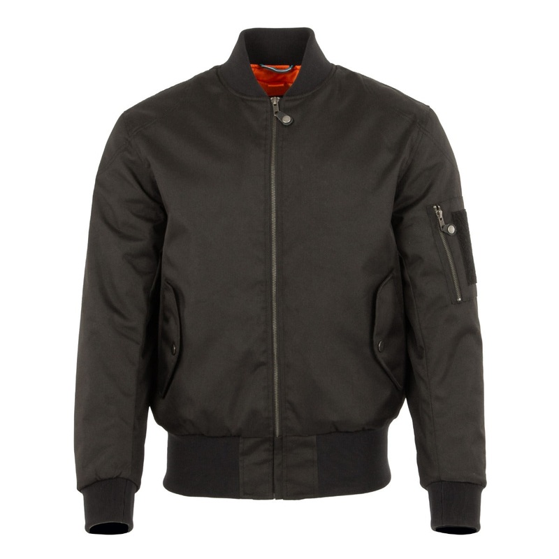 Spada Airforce MA1 CE Waterproof Bomber Textile Jacket Black