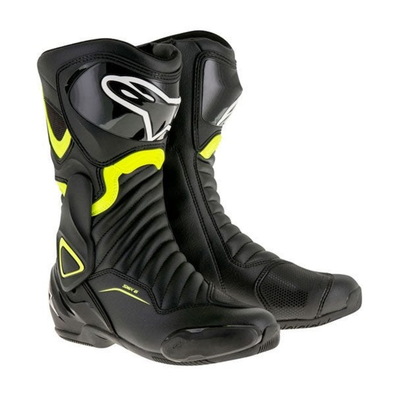 Alpinestars SMX-6 V2 Boots – Black/Fluo Yellow | Infinity Motorcycles