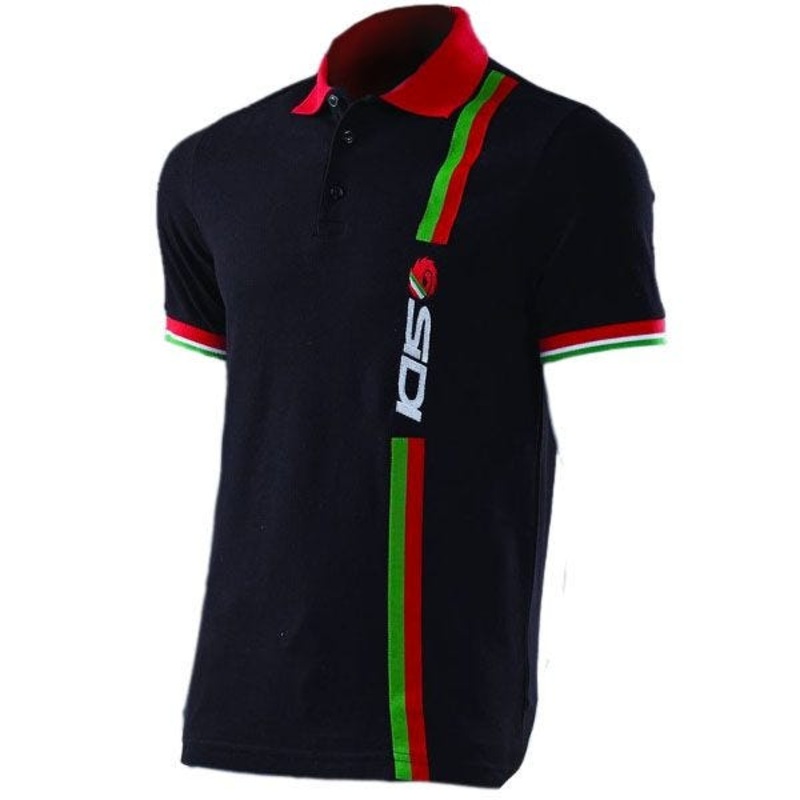Sidi Stripe Mens Polo Shirt – Black
