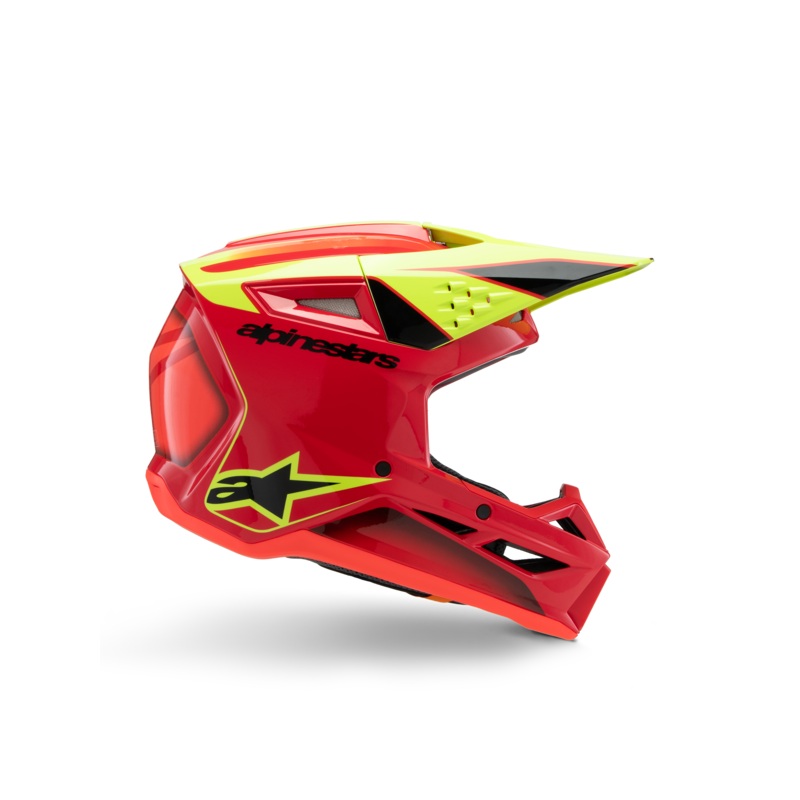 SM3 Youth Fray Helmet ECE06|S|M|L|Red/Yellow Fluo/Black Glossy