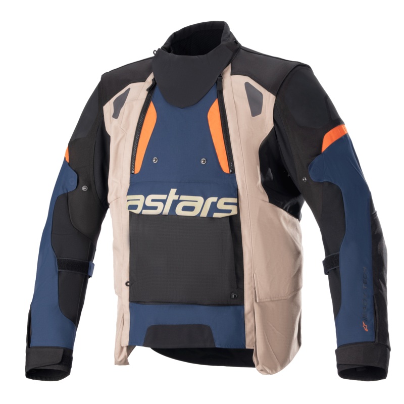 Halo Drystar Jacket|S|M|L|XL|2XL|3XL|4XL|Dark Blue/Dark Khaki/Flame Ora