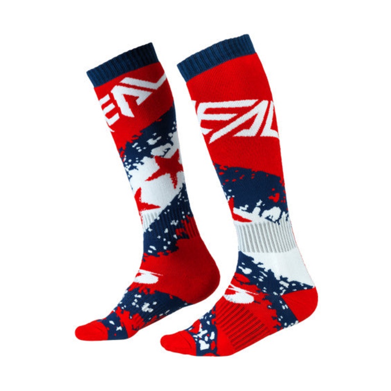 Oneal PRO MX STARS Red Blue One Size Socks
