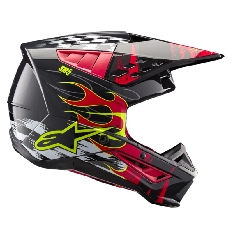 SM5 Rash Helmet ECE|XS|S|M|L|XL|2XL|Dark Gray/Bright Red Glossy