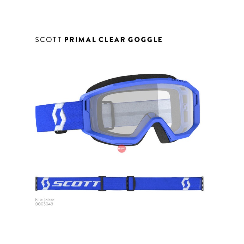 Scott Primal Goggle Clear Blue Lens