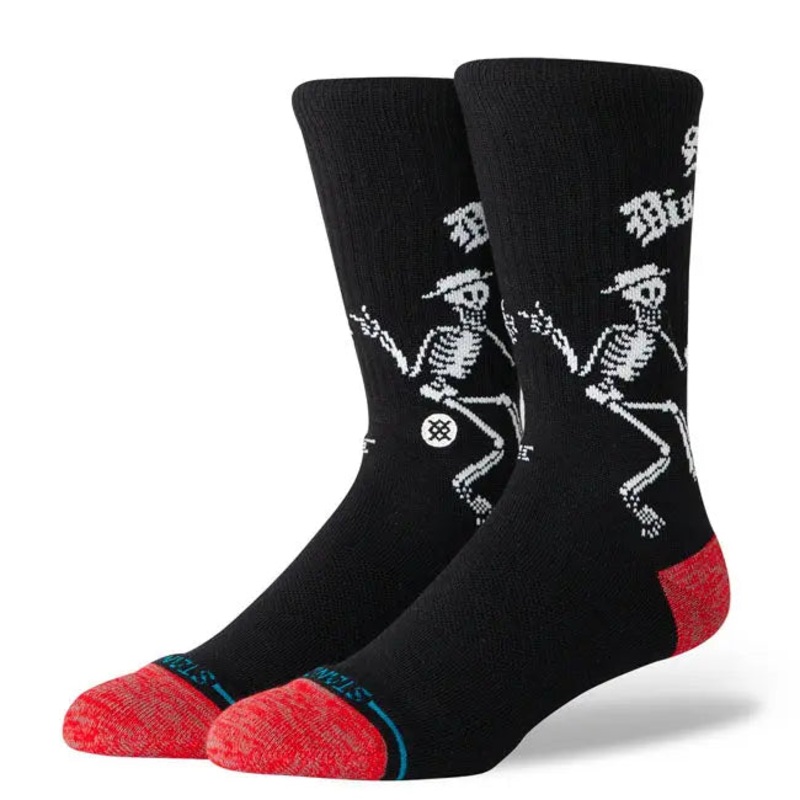 Stance Skelly Dancing Crew Socks Black