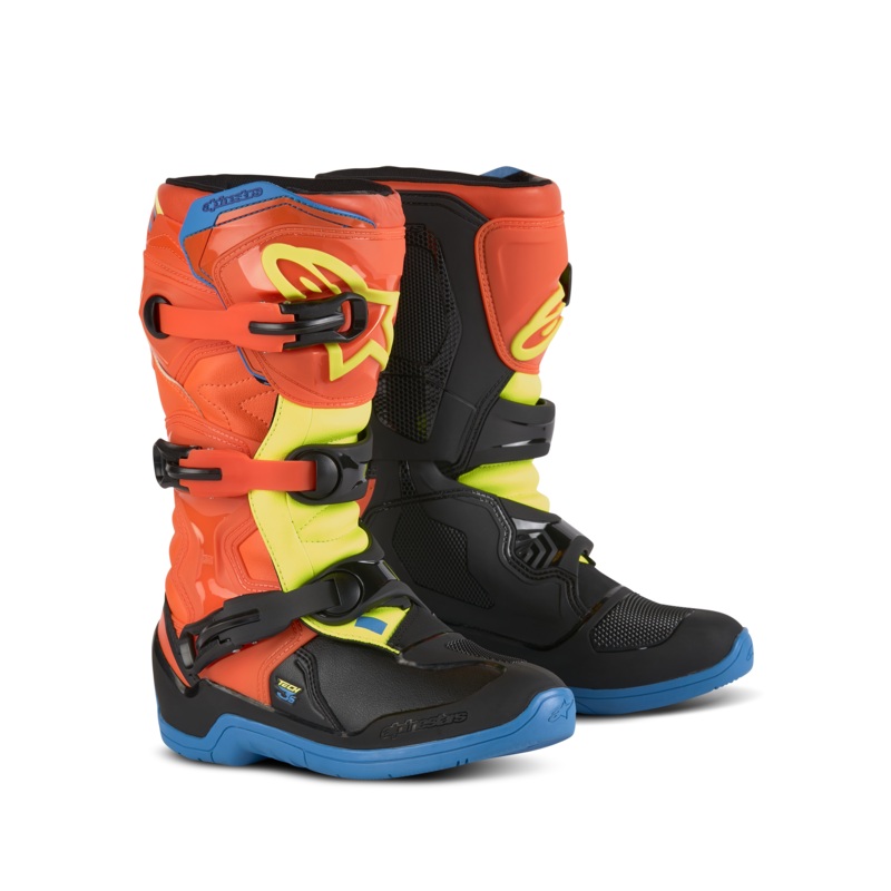Youth Tech 3S Boots|2|3|4|5|6|7|8|Orange Fluo/Enamel Blue/Yellow Fluo