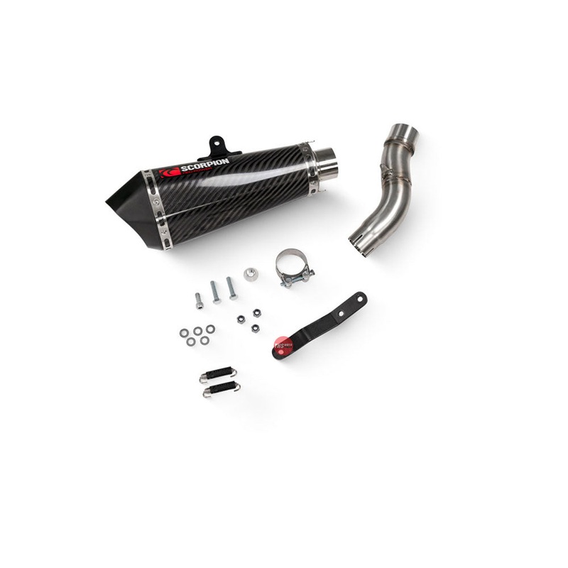 Scorpion CF Moto 650MT Serket Taper Slip On C/Fibre