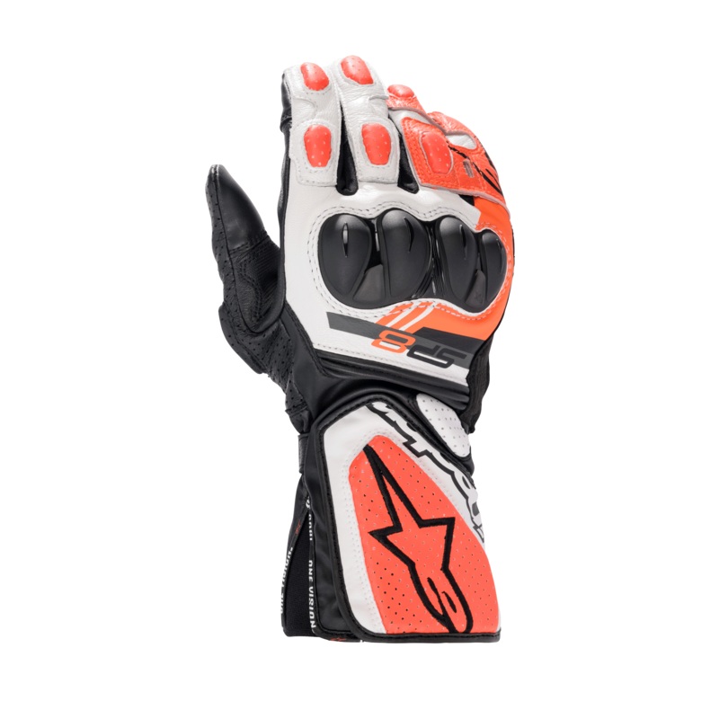 SP-8 V3 Gloves|S|M|L|XL|2XL|3XL|4XL|Black/White/Red Fluo