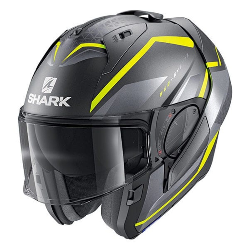 Shark Evo ES Yari – Matt Anthracite/Yellow | Infinity Motorcycles