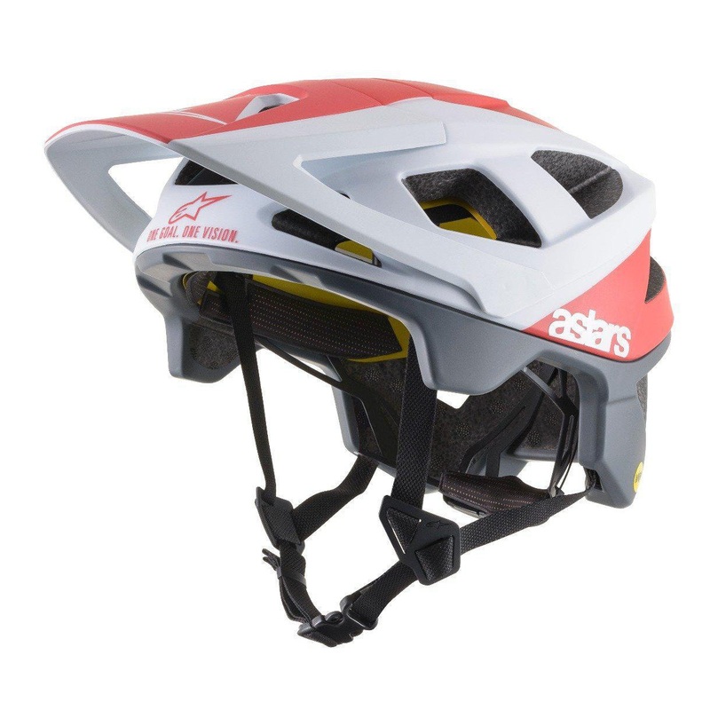 Vector Tech Polar Helmet|S|M|L|White/Red Matte