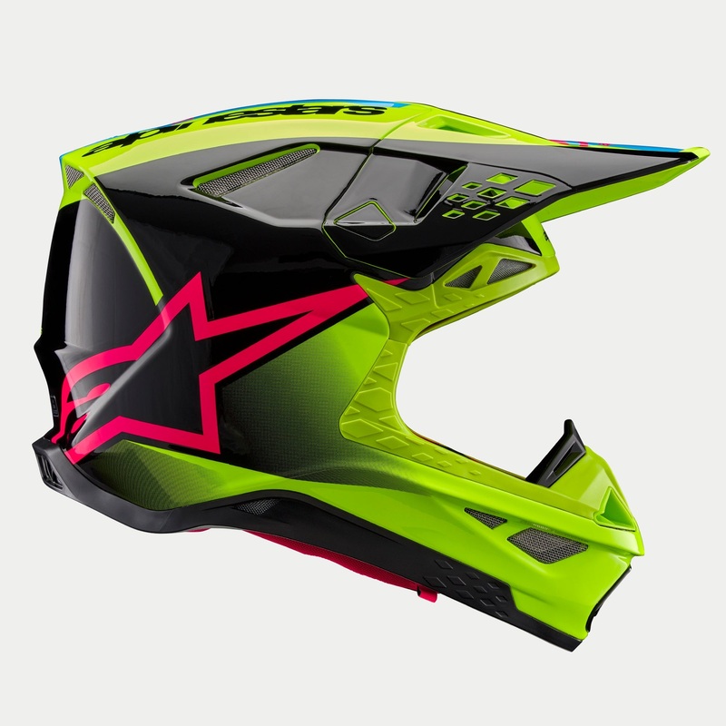 Supertech M10 Unite Helmet|XS|S|M|L|XL|2XL|Yellow Fluo/Black/Diva Pink Glossy