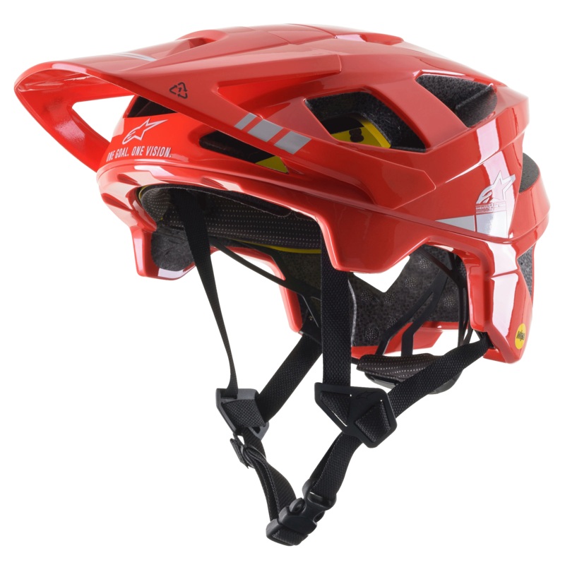 Vector Tech A2 Helmet|S|M|L|Black/Red/Light Gray Glossy