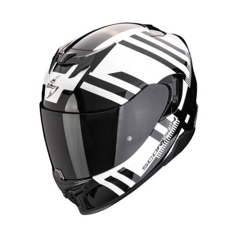 Scorpion EXO-520 EVO AIR BANSHEE Pearl White Black Road Helmet Size Large 60cm