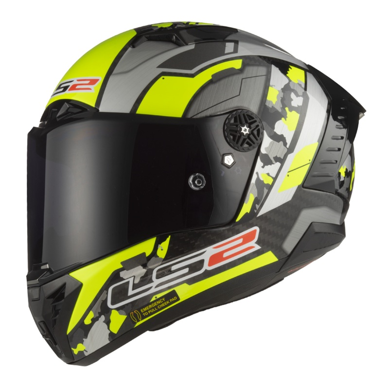 LS2 FF805 Thunder Carbon Space Fluo Yellow/Grey
