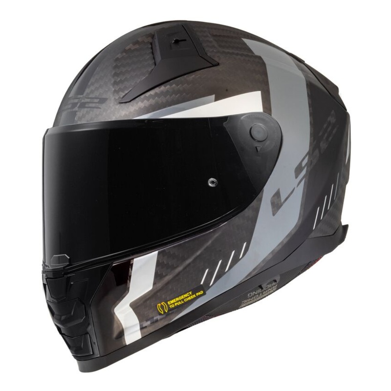 LS2 FF811 Vector 2 Carbon (ECE-22.06)Grid – Matt Black/Grey