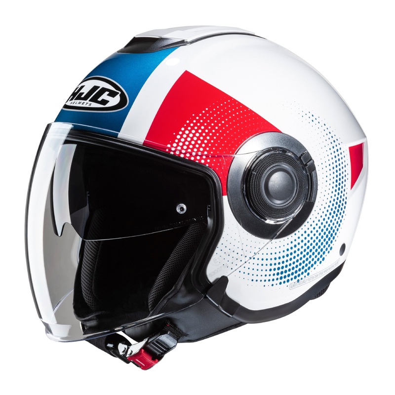 HJC I40N Pyle – White/Blue/Red | Motorcycle Helmets | Infinity Motorcycles