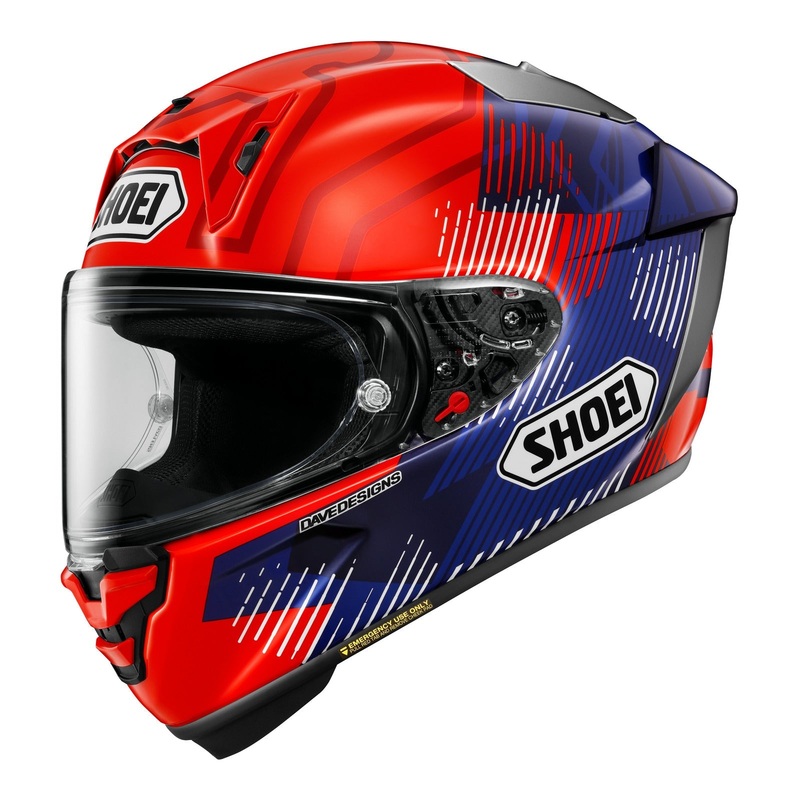 Shoei X-SPR Pro Helmet Marquez TC1 – Blue / Red / White Size Large 60cm