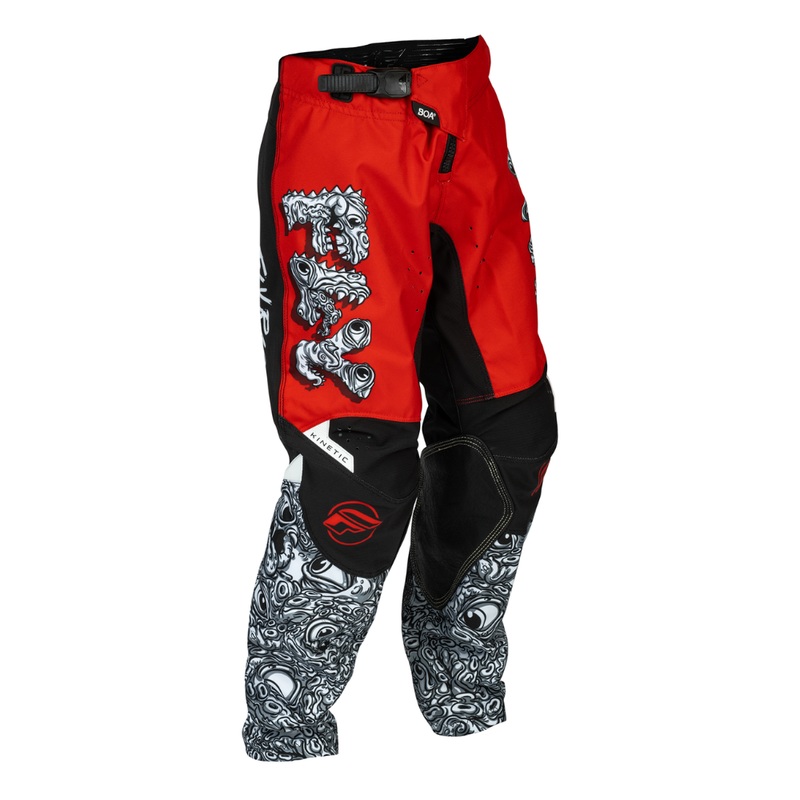 FLY 2026 Kinetic Kids Mutant Trousers – Red/White/Black