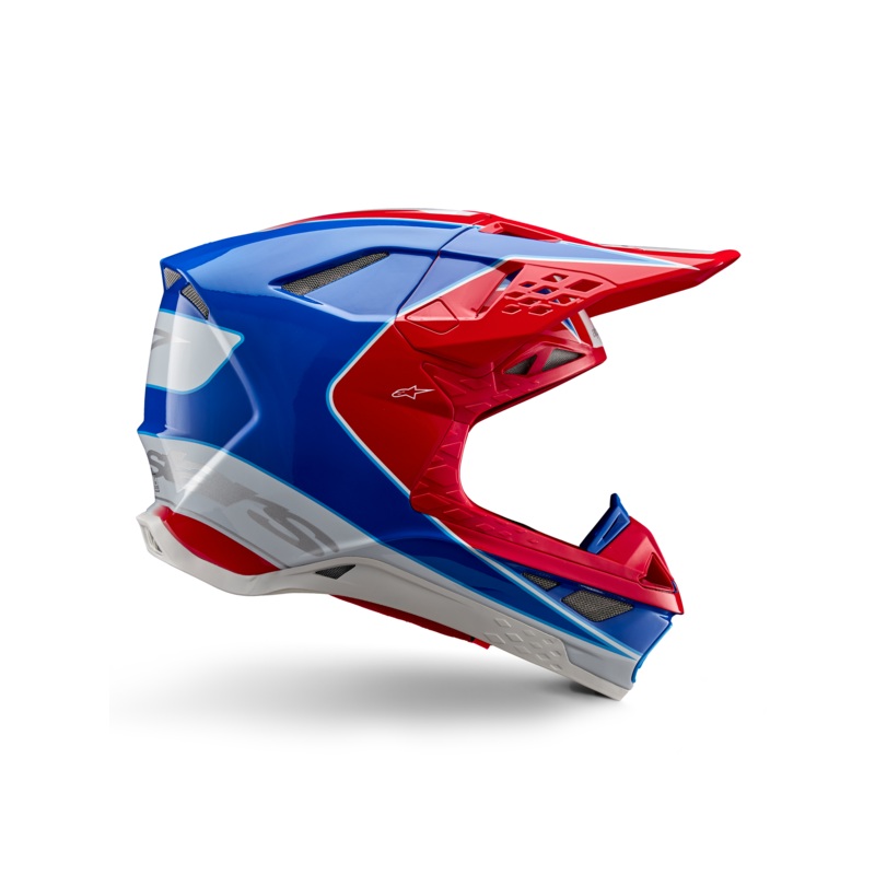 Supertech M10 Aeon Helmet ECE|XS|S|M|L|XL|2XL|Bright Red/Blue Glossy