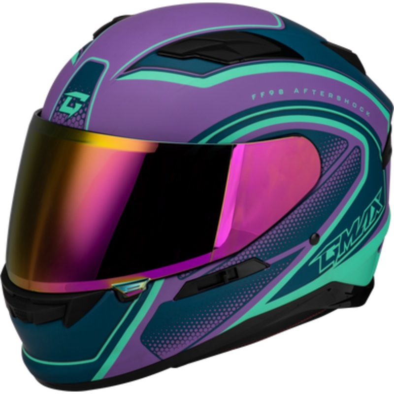GMAX FF-98 Aftershock Helmet – Matte Purple/Blue