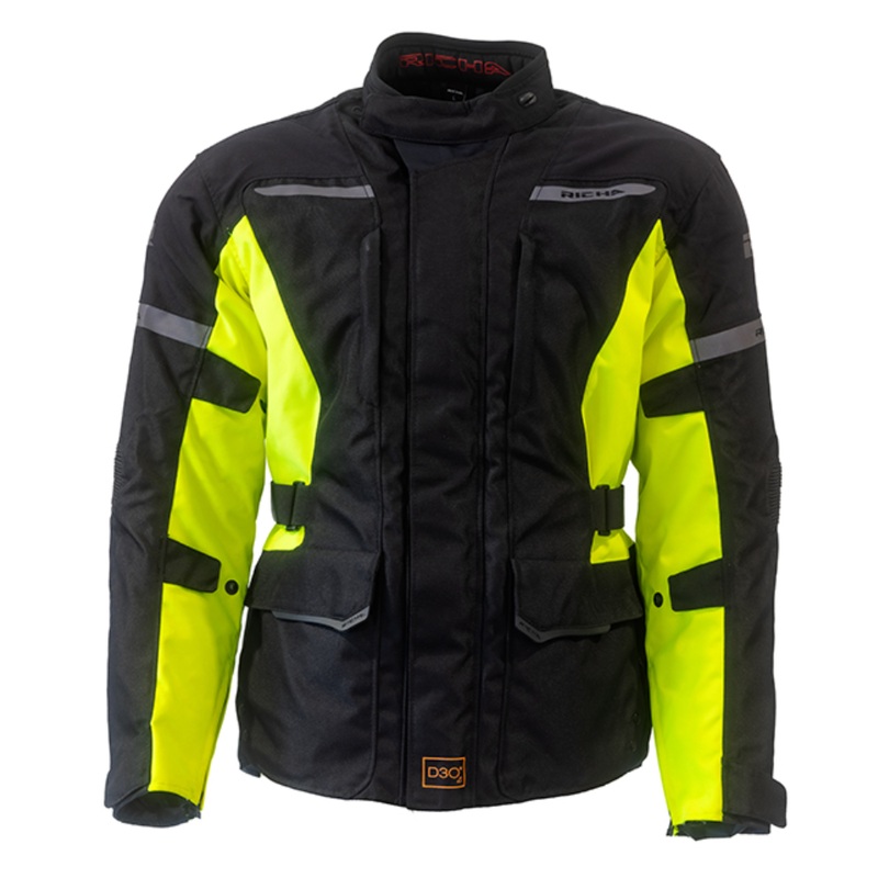 Richa Phantom Prime Jacket – Black/Fluo Yellow