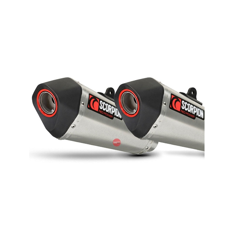 Scorpion Z1000 Serket Taper Slip-on (Pair) Brushed Stainless Steel Sleeve 2017-2020