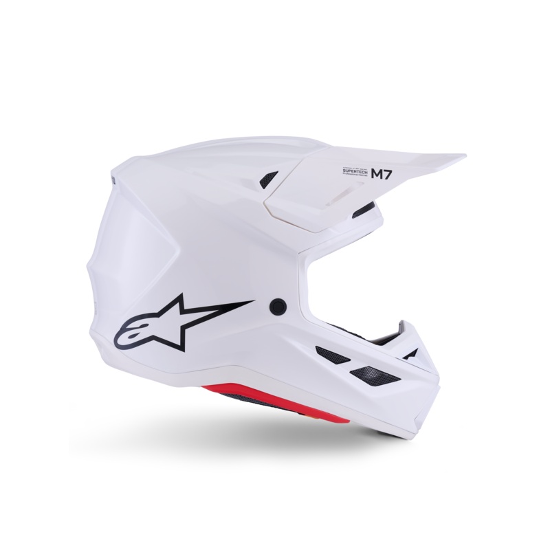 S-M7 Solid Helmet Ece06|XS|S|M|L|XL|2XL|White Glossy