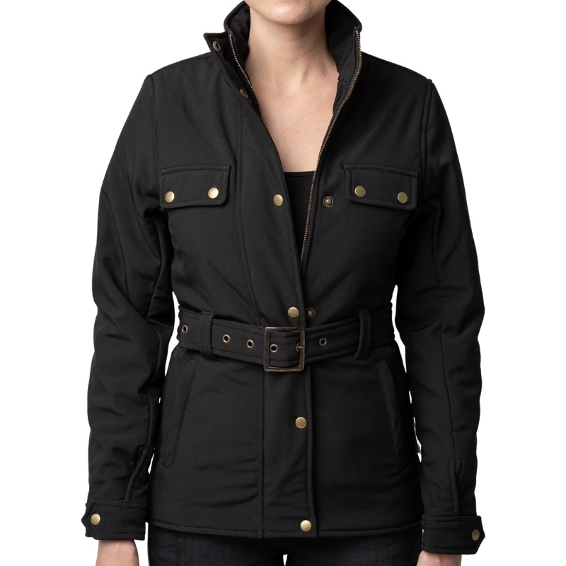 Blackbird British Trench Ladies Textile Jacket Black
