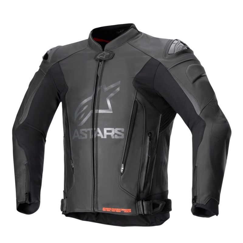 GP Plus V4 Leather Jacket|48|50|52|54|56|58|60|62|64|Black/Black