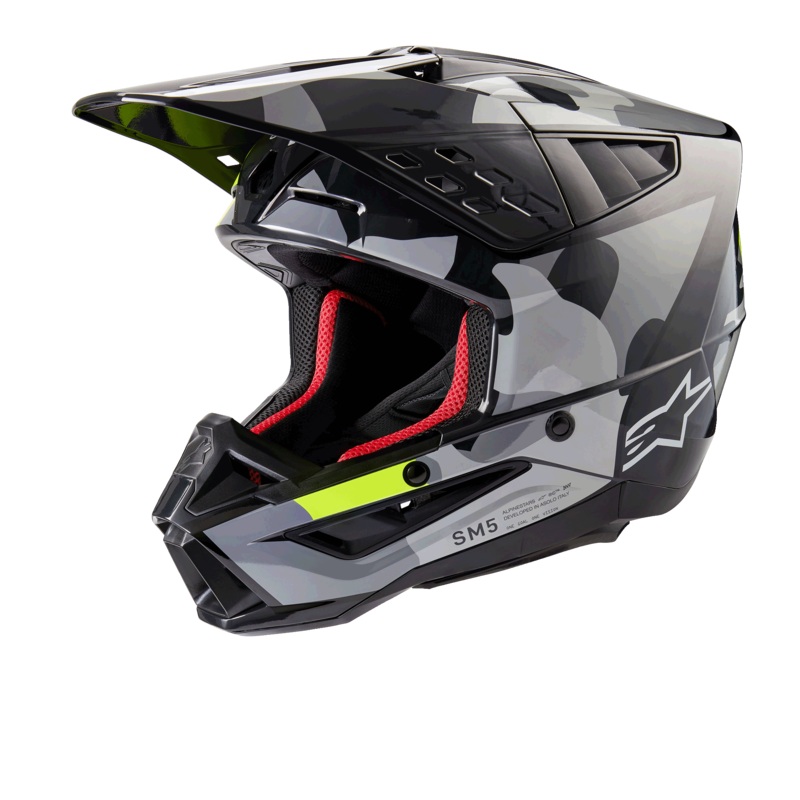 SM5 Rover 2 Helmet|XS|S|M|L|XL|2XL|Dark Gray/Yellow Fluo Glossy