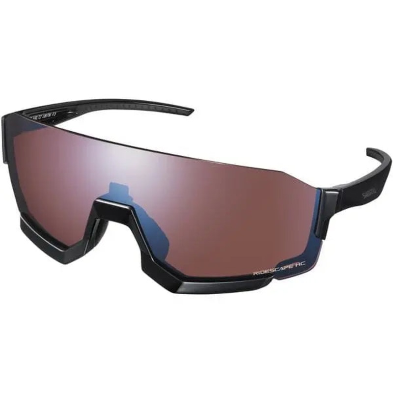 Shimano Aerolite Cycle Glasses Metallic Black With Ridescape Road Lens