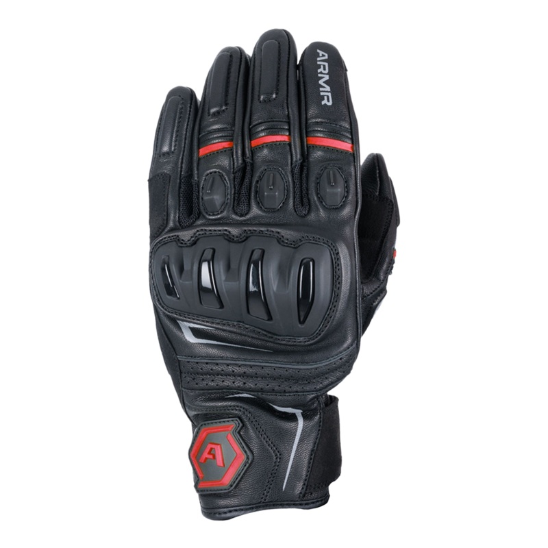 ARMR Raiden 3.0 Leather Gloves – Black/Red