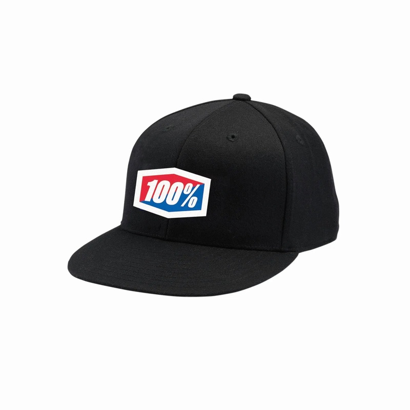 100% J-Fit Flexfit Hat Black|L / XL