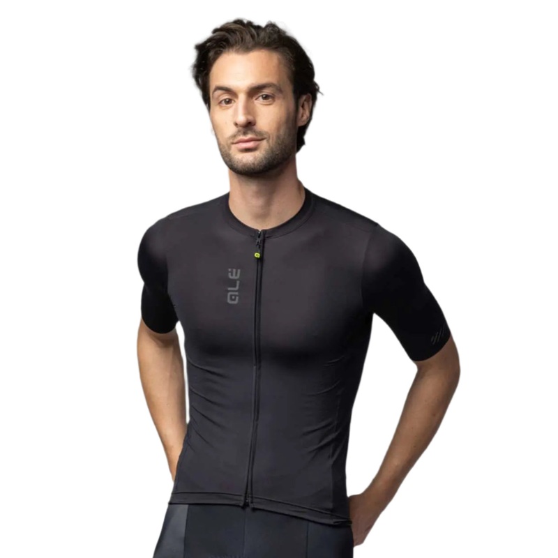Ale Clothing Colour Block SS25 Pragma Short Sleeves Cycle Jersey Black