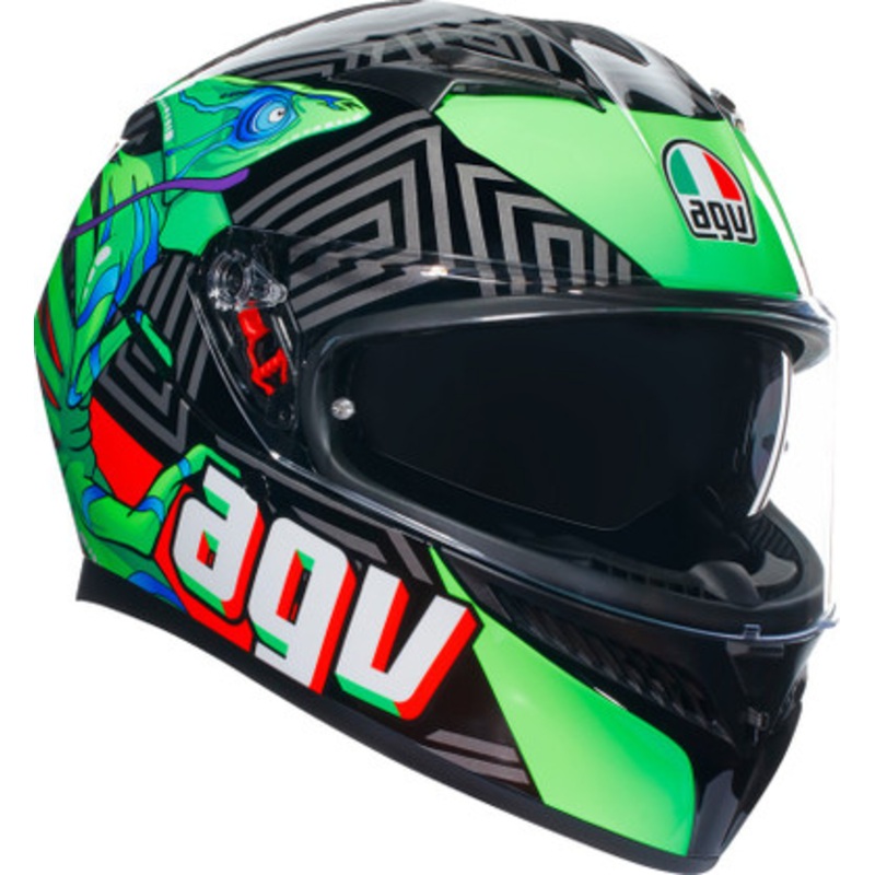 AGV K3 Kamaleon Helmet|black/red/green – medium|black/red/green – large|black/red/green – xl|black/red/green – 2xl